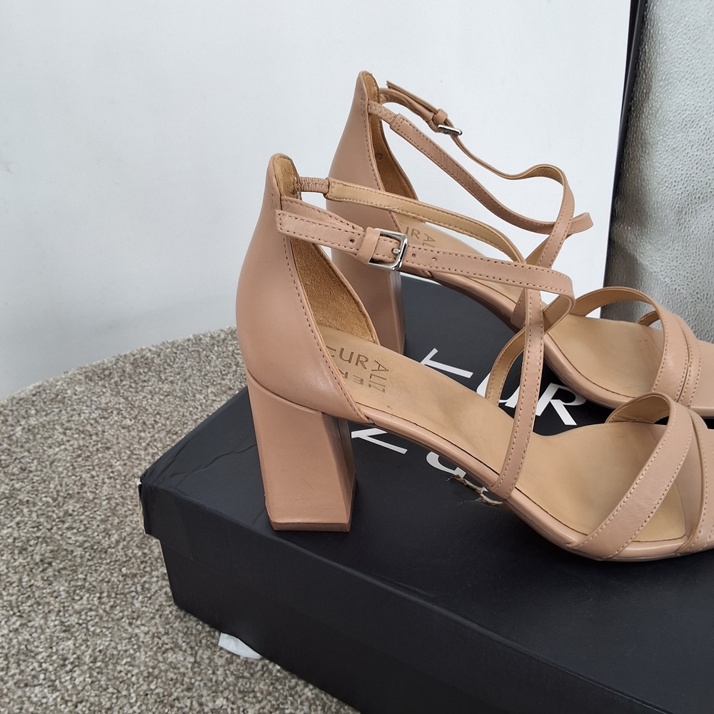 Naturalizer Women's Nude Strappy Block Heels - Picture 2 of 6